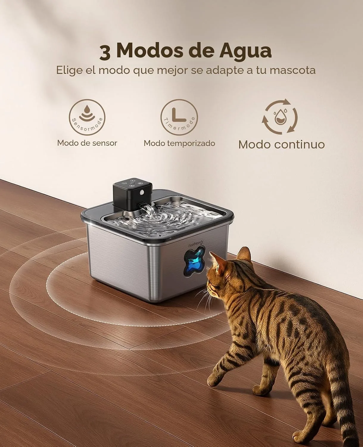 FEELNEEDY FN-W17 Fuente de Agua Inalámbrica con Batería — foto 4