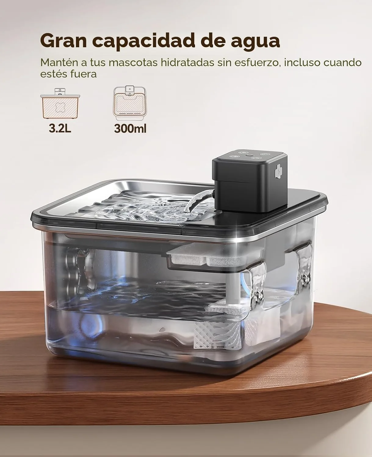 FEELNEEDY FN-W17 Fuente de Agua Inalámbrica con Batería — foto 6