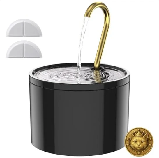Kittyspout Fuente de Cerámica con Tubo de Cobre