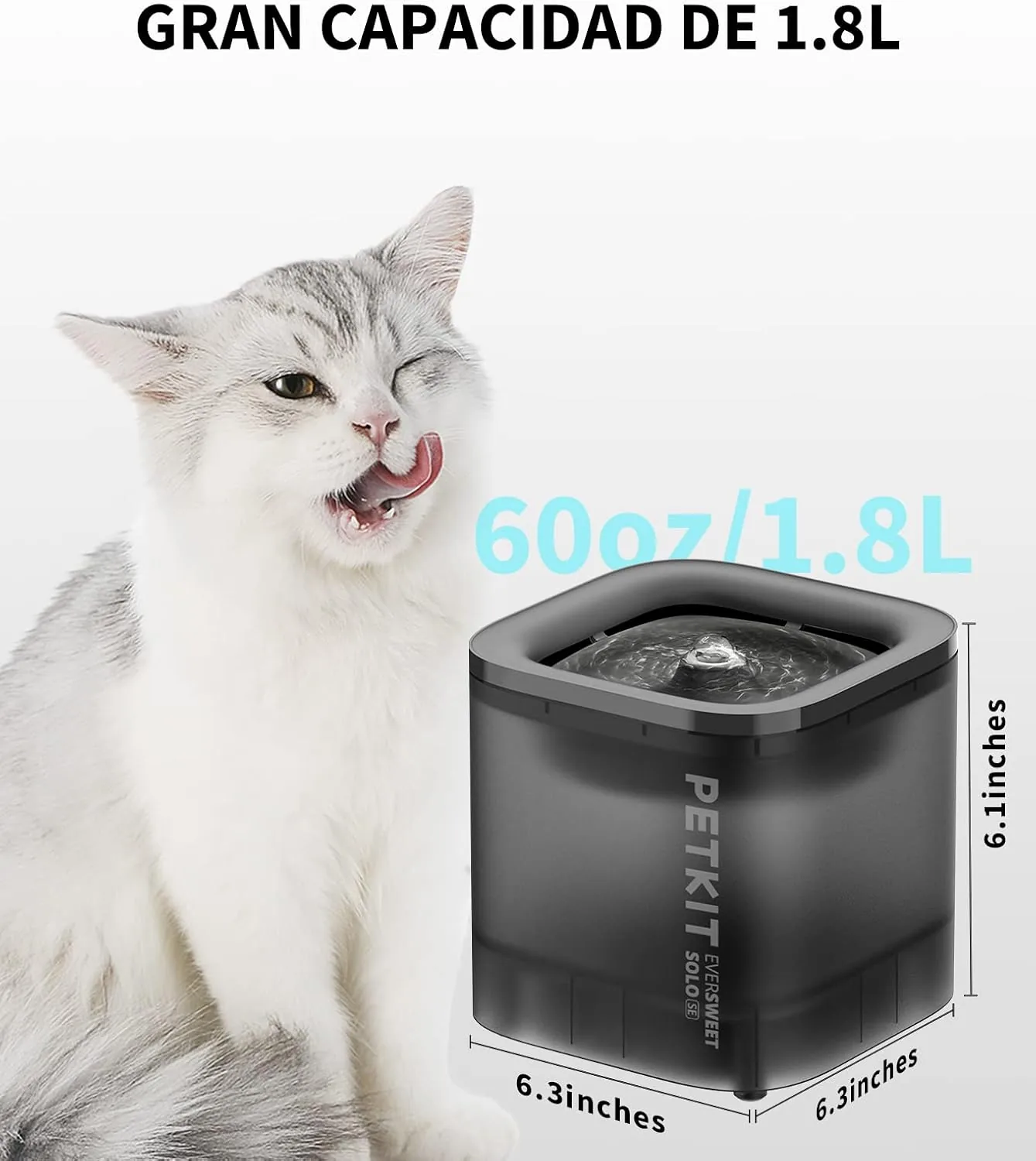 PETKIT CYBERTAIL Fuente de Agua Inalámbrica — foto 7