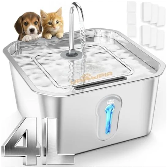 UPAWPIA Fuente de Acero Inoxidable 4L